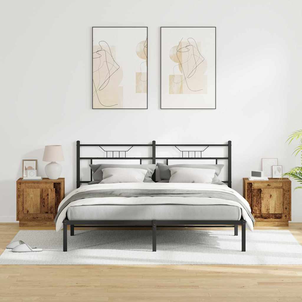 Κομοδίνο 2 pcs Παλιό ξύλο 44 x 34,5 x 45 εκ Επεξεργασμένο ξύλο - Pakobazaar