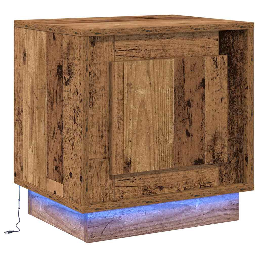 Κομοδίνο 2 pcs Παλιό ξύλο 44 x 34,5 x 45 εκ Επεξεργασμένο ξύλο - Pakobazaar