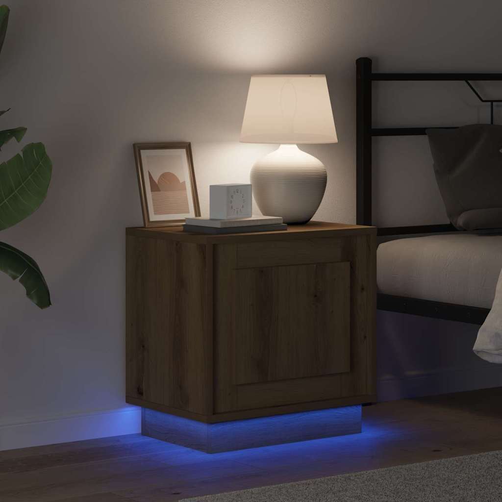 Κομοδίνο 2 pcs Artisan Oak 44 x 34,5 x 45 εκ Επεξεργασμένο ξύλο - Pakobazaar