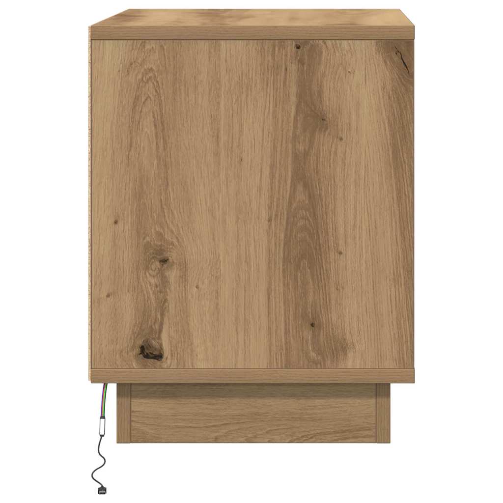 Κομοδίνο 2 pcs Artisan Oak 44 x 34,5 x 45 εκ Επεξεργασμένο ξύλο - Pakobazaar