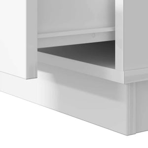 Κομοδίνο με συρτάρι Λευκό 50 x 34,5 x 50 εκ. Επεξεργασμένο ξύλο - Pakobazaar