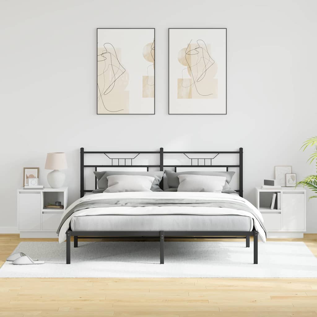 Κομοδίνο 2 pcs Λευκό 50 x 34,5 x 50 εκ. Επεξεργασμένο ξύλο - Pakobazaar