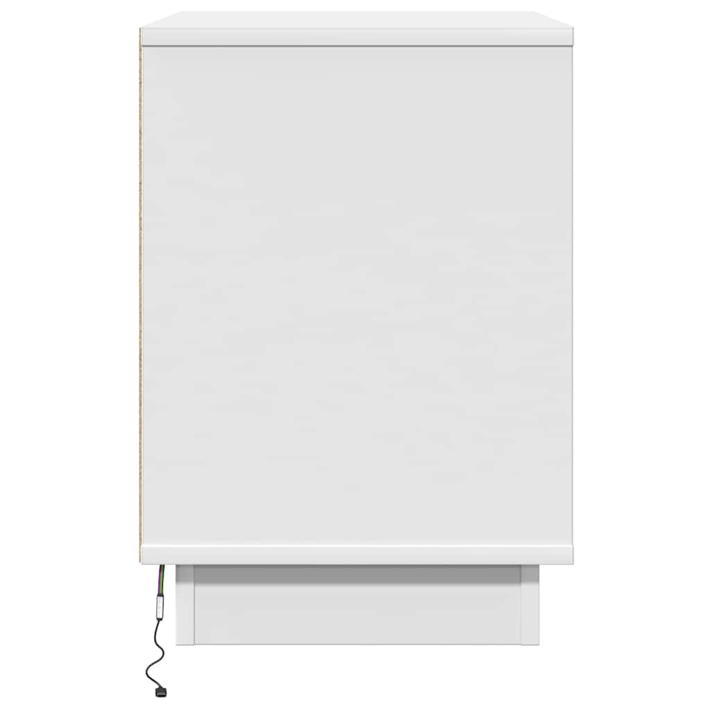 Κομοδίνο 2 pcs Λευκό 50 x 34,5 x 50 εκ. Επεξεργασμένο ξύλο - Pakobazaar