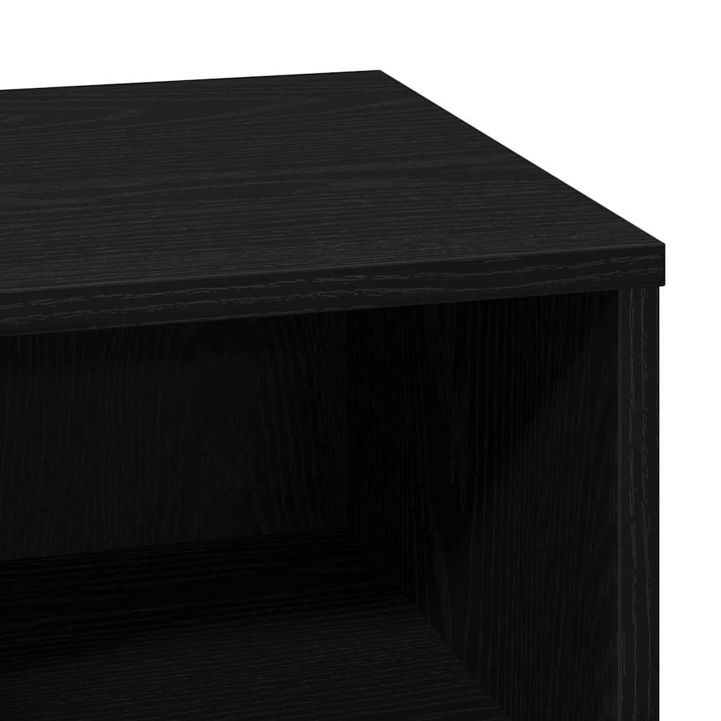 Κομοδίνο 2 pcs Μαύρη Οξυά 50 x 34,5 x 50 εκ. Επεξεργασμένο ξύλο - Pakobazaar