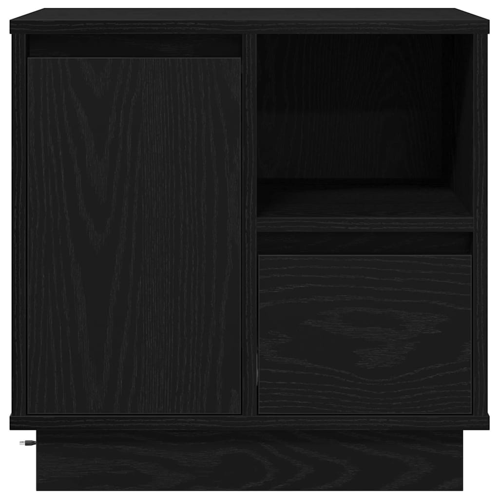 Κομοδίνο 2 pcs Μαύρη Οξυά 50 x 34,5 x 50 εκ. Επεξεργασμένο ξύλο - Pakobazaar