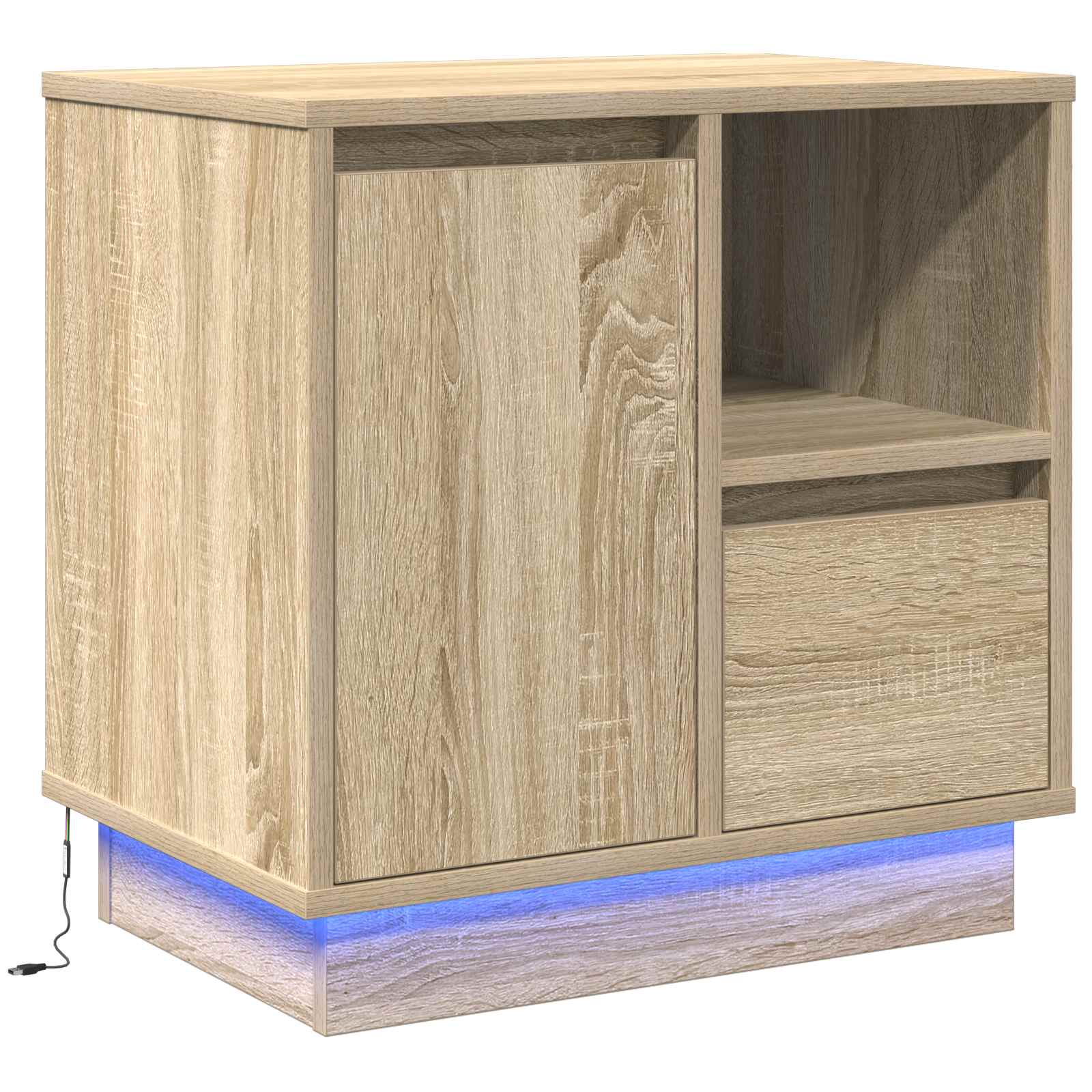 Κομοδίνο Δρύς Sonoma 50 x 34,5 x 50 εκ. Επεξεργασμένο ξύλο - Pakobazaar