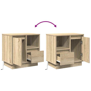 Κομοδίνο με συρτάρι 2 pcs Δρύς Sonoma 50 x 34,5 x 50 εκ. - Pakobazaar