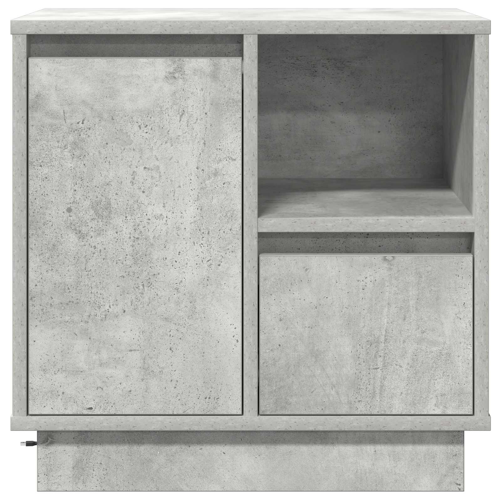 Κομοδίνο Σκυρόδεμα Γκρι 50 x 34,5 x 50 εκ. Επεξεργασμένο ξύλο - Pakobazaar