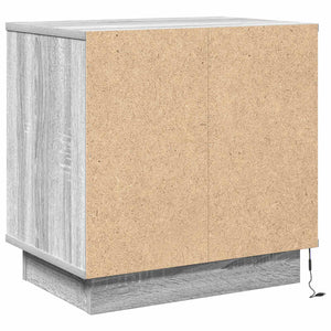 Κομοδίνο 2 pcs Γκρι 50 x 34,5 x 50 εκ. Επεξεργασμένο ξύλο - Pakobazaar