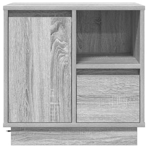 Κομοδίνο 2 pcs Γκρι 50 x 34,5 x 50 εκ. Επεξεργασμένο ξύλο - Pakobazaar