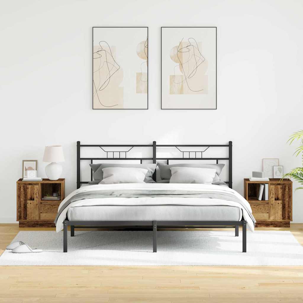 Κομοδίνο 2 pcs Παλιό ξύλο 50 x 34,5 x 50 εκ. Επεξεργασμένο ξύλο - Pakobazaar