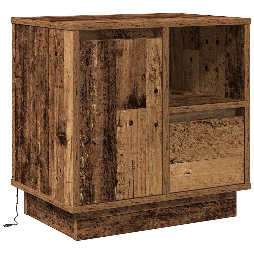 Κομοδίνο 2 pcs Παλιό ξύλο 50 x 34,5 x 50 εκ. Επεξεργασμένο ξύλο - Pakobazaar