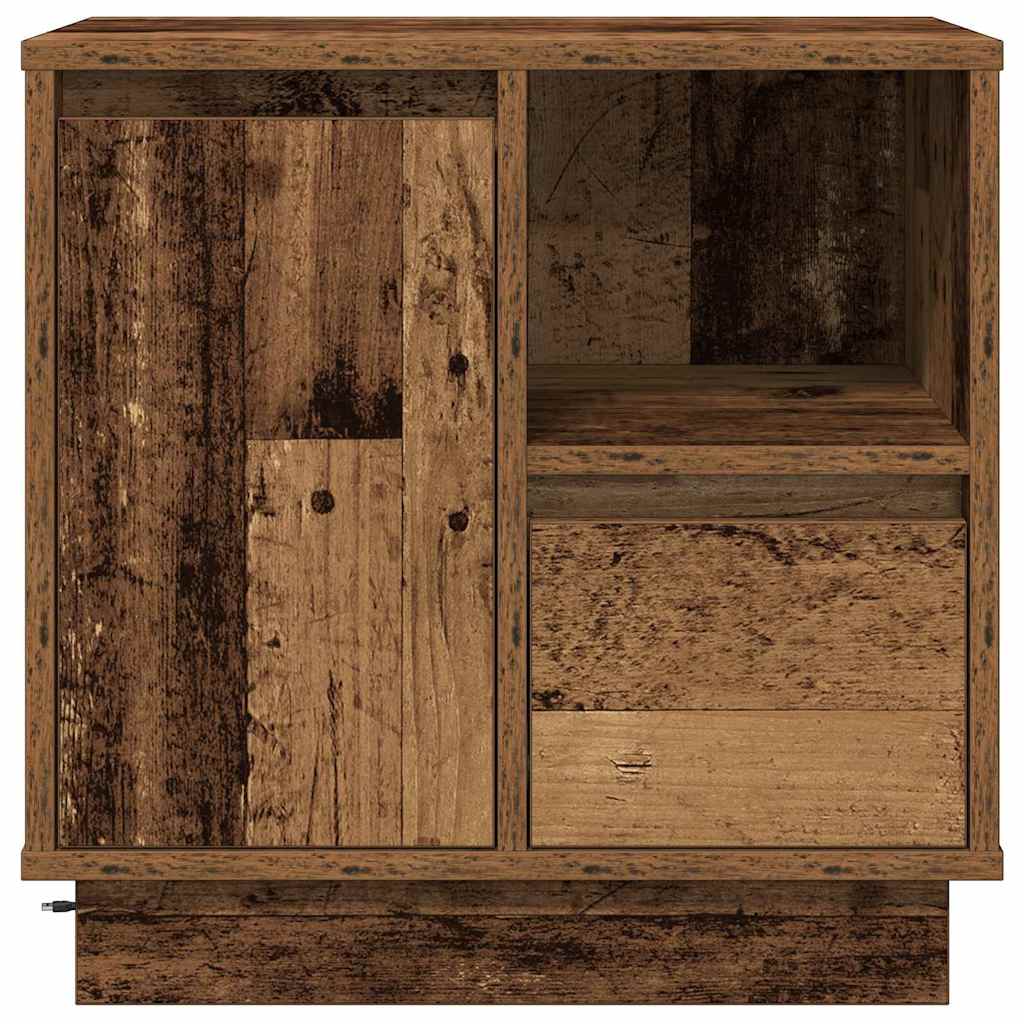 Κομοδίνο 2 pcs Παλιό ξύλο 50 x 34,5 x 50 εκ. Επεξεργασμένο ξύλο - Pakobazaar