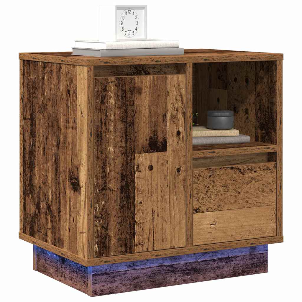Κομοδίνο 2 pcs Παλιό ξύλο 50 x 34,5 x 50 εκ. Επεξεργασμένο ξύλο - Pakobazaar