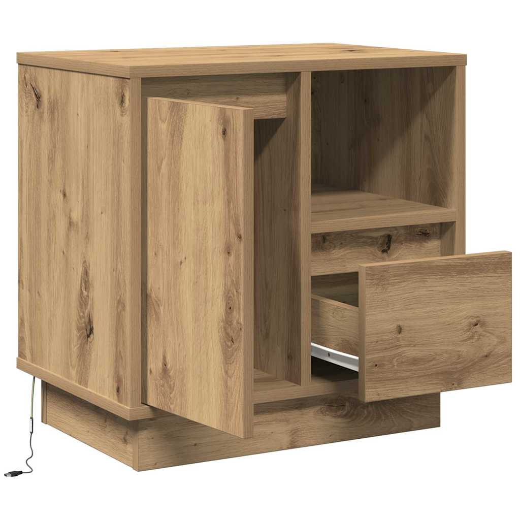 Κομοδίνο με συρτάρι 2 pcs Artisan Oak 50 x 34,5 x 50 εκ. - Pakobazaar