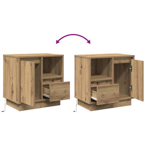 Κομοδίνο με συρτάρι 2 pcs Artisan Oak 50 x 34,5 x 50 εκ. - Pakobazaar