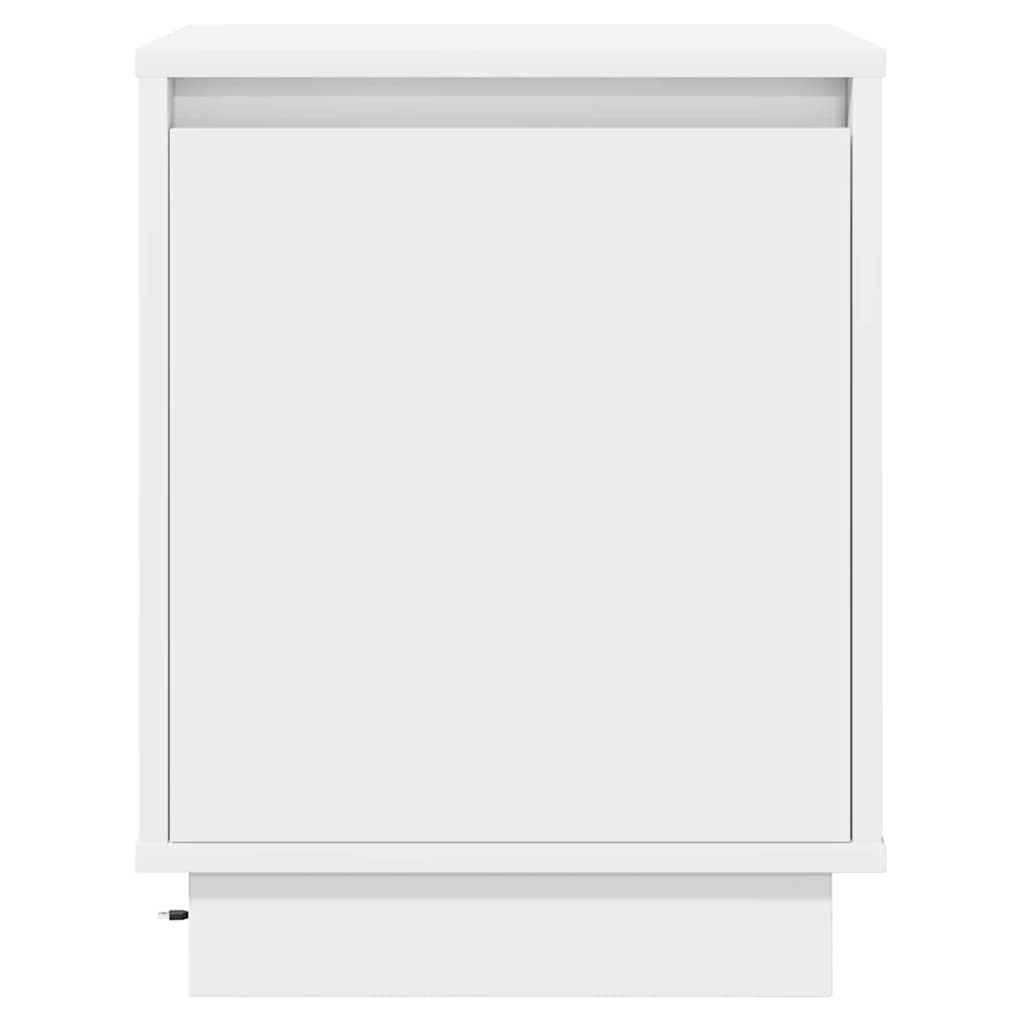 Κομοδίνο Λευκό 39 x 34,5 x 50 εκ. Επεξεργασμένο ξύλο - Pakobazaar