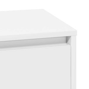 Κομοδίνο 2 pcs Λευκό 39 x 34,5 x 50 εκ. Επεξεργασμένο ξύλο - Pakobazaar