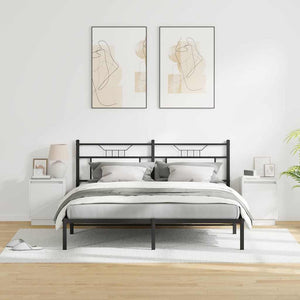 Κομοδίνο 2 pcs Λευκό 39 x 34,5 x 50 εκ. Επεξεργασμένο ξύλο - Pakobazaar