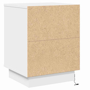 Κομοδίνο 2 pcs Λευκό 39 x 34,5 x 50 εκ. Επεξεργασμένο ξύλο - Pakobazaar