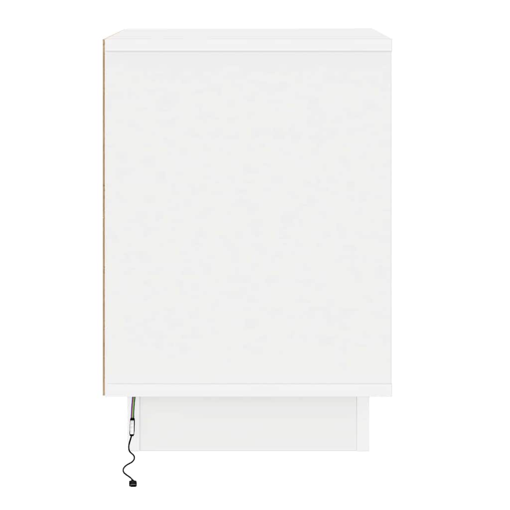 Κομοδίνο 2 pcs Λευκό 39 x 34,5 x 50 εκ. Επεξεργασμένο ξύλο - Pakobazaar