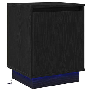 Κομοδίνο 2 pcs Μαύρη Οξυά 39 x 34,5 x 50 εκ. Επεξεργασμένο ξύλο - Pakobazaar