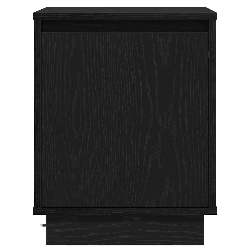 Κομοδίνο 2 pcs Μαύρη Οξυά 39 x 34,5 x 50 εκ. Επεξεργασμένο ξύλο - Pakobazaar