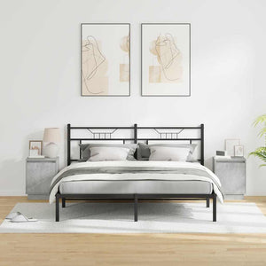 Κομοδίνο 2 pcs Σκυρόδεμα Γκρι 39 x 34,5 x 50 εκ. - Pakobazaar