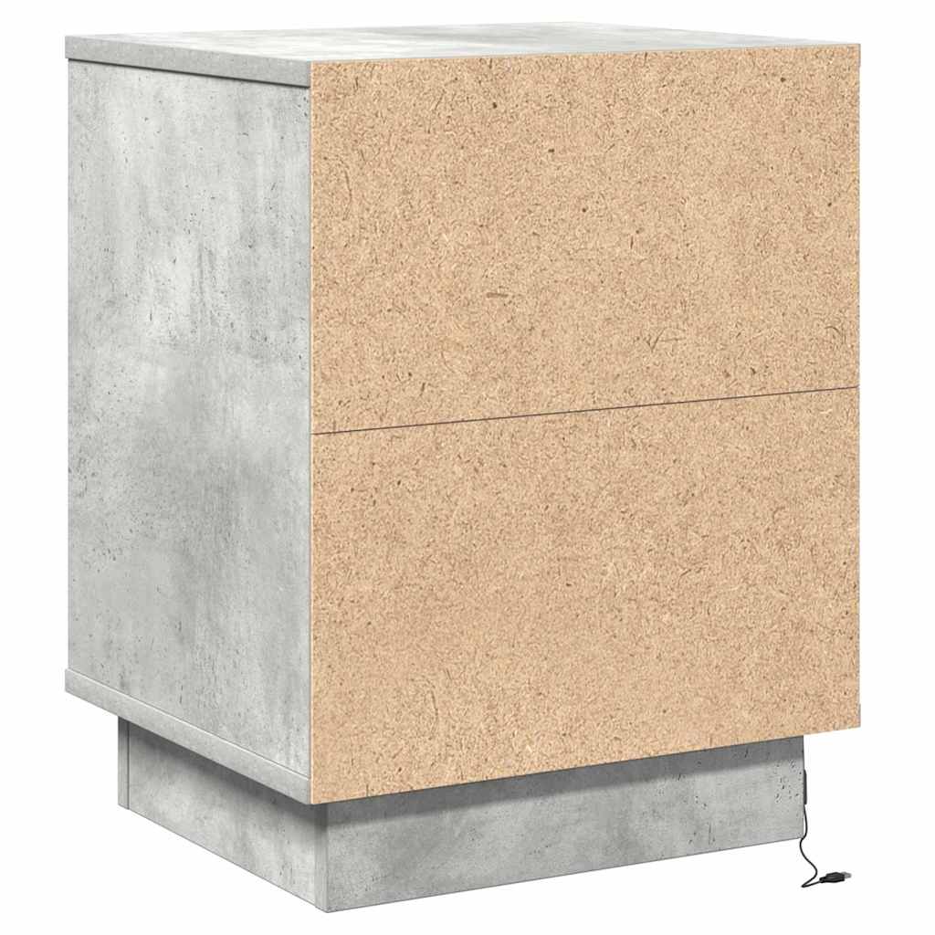 Κομοδίνο 2 pcs Σκυρόδεμα Γκρι 39 x 34,5 x 50 εκ. - Pakobazaar