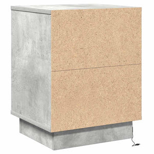 Κομοδίνο 2 pcs Σκυρόδεμα Γκρι 39 x 34,5 x 50 εκ. - Pakobazaar