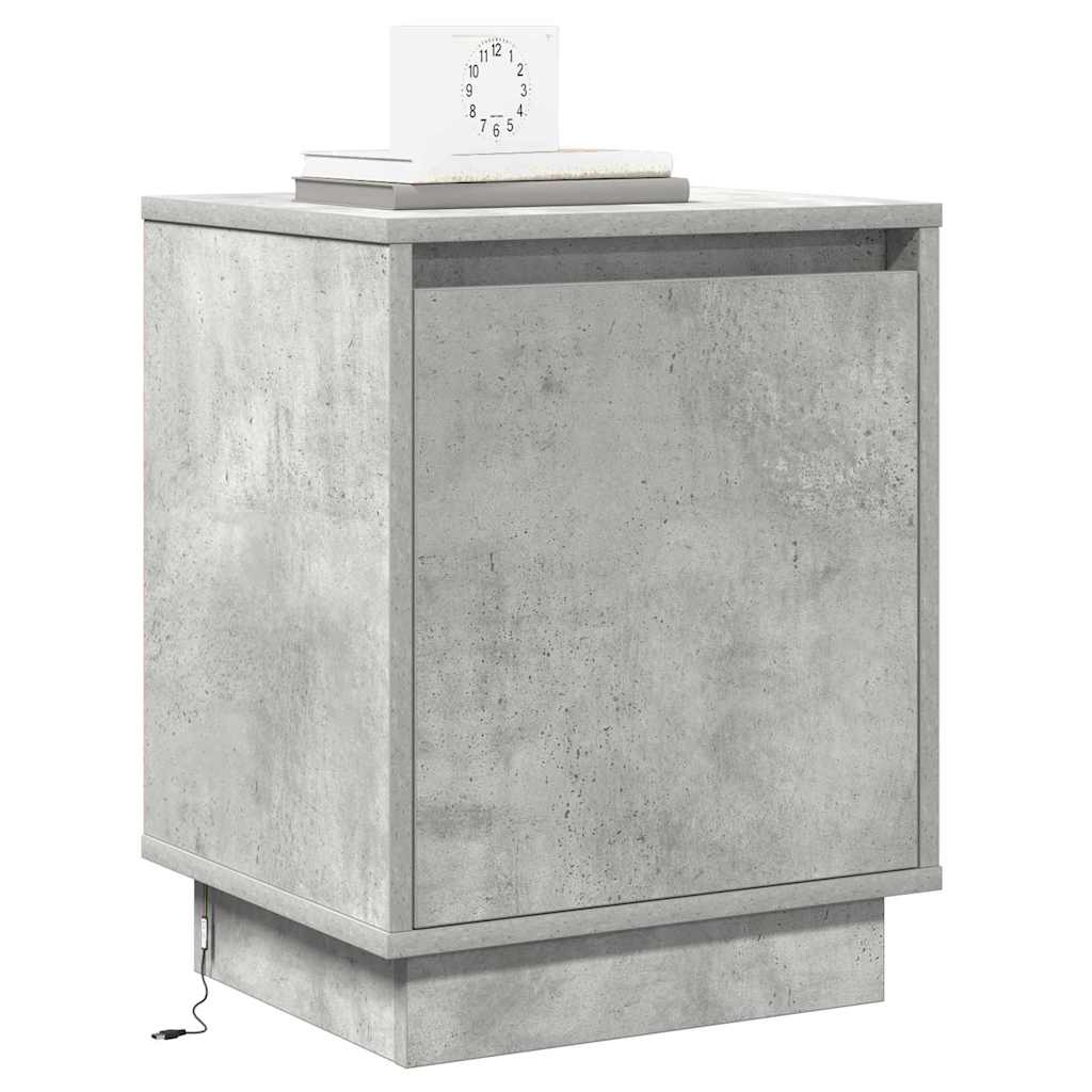 Κομοδίνο 2 pcs Σκυρόδεμα Γκρι 39 x 34,5 x 50 εκ. - Pakobazaar