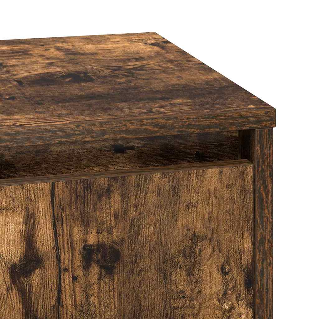 Κομοδίνο με 2 pcs Καπνιστό Δρύς 39 x 34.5 x 50 εκ. - Pakobazaar