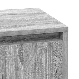 Κομοδίνο 2 pcs Γκρι 39 x 34,5 x 50 εκ. Επεξεργασμένο ξύλο - Pakobazaar