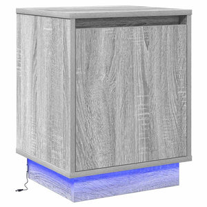 Κομοδίνο 2 pcs Γκρι 39 x 34,5 x 50 εκ. Επεξεργασμένο ξύλο - Pakobazaar