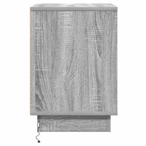 Κομοδίνο 2 pcs Γκρι 39 x 34,5 x 50 εκ. Επεξεργασμένο ξύλο - Pakobazaar