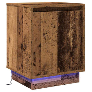 Κομοδίνο 2 pcs Παλιό ξύλο 39 x 34,5 x 50 εκ. Επεξεργασμένο ξύλο - Pakobazaar