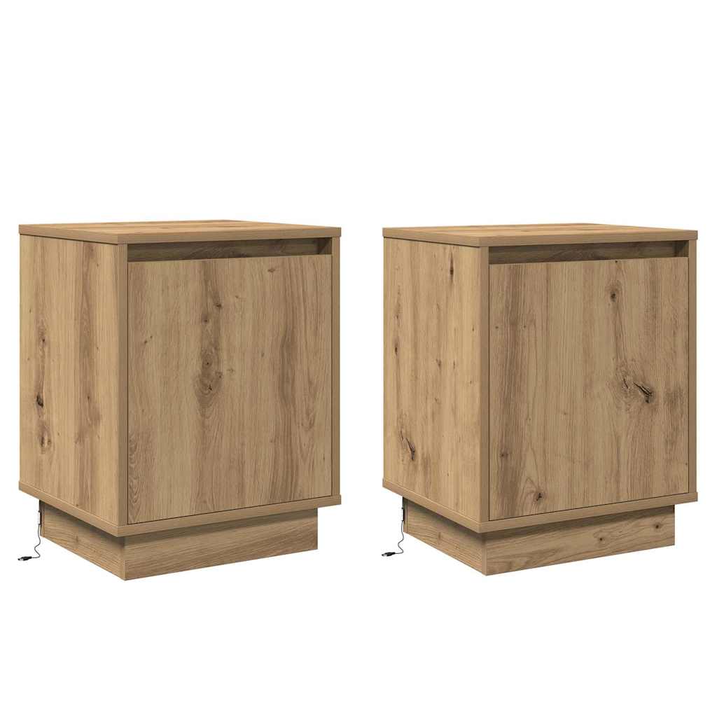 Κομοδίνο 2 pcs Artisan Oak 39 x 34,5 x 50 εκ. - Pakobazaar