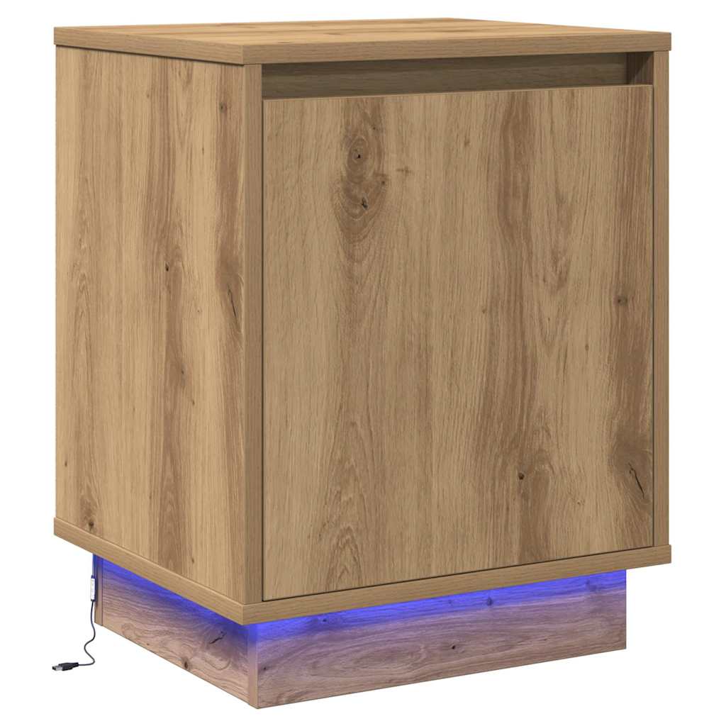 Κομοδίνο 2 pcs Artisan Oak 39 x 34,5 x 50 εκ. - Pakobazaar