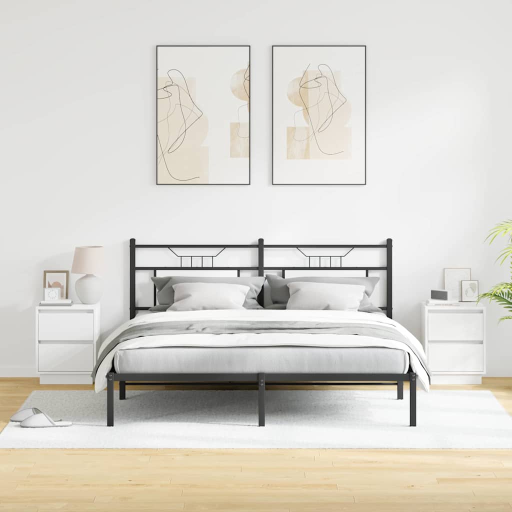 Κομοδίνο 2 pcs Λευκό 39 x 34,5 x 50 εκ. Επεξεργασμένο ξύλο - Pakobazaar
