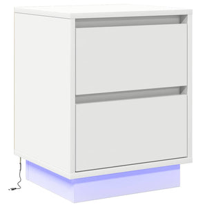 Κομοδίνο 2 pcs Λευκό 39 x 34,5 x 50 εκ. Επεξεργασμένο ξύλο - Pakobazaar