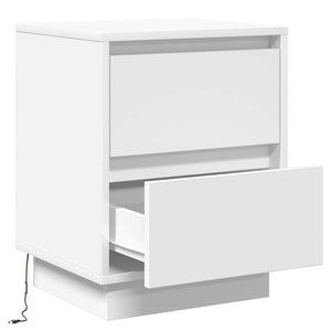 Κομοδίνο 2 pcs Λευκό 39 x 34,5 x 50 εκ. Επεξεργασμένο ξύλο - Pakobazaar