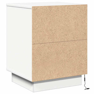 Κομοδίνο 2 pcs Λευκό 39 x 34,5 x 50 εκ. Επεξεργασμένο ξύλο - Pakobazaar