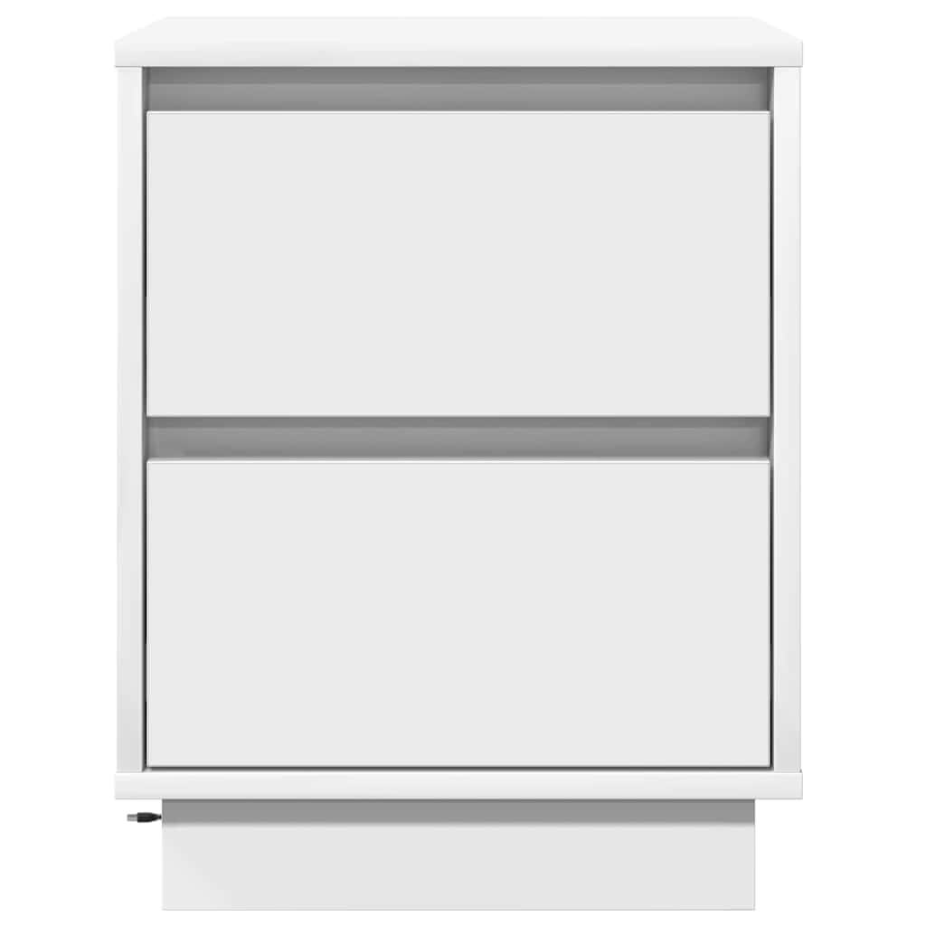 Κομοδίνο 2 pcs Λευκό 39 x 34,5 x 50 εκ. Επεξεργασμένο ξύλο - Pakobazaar