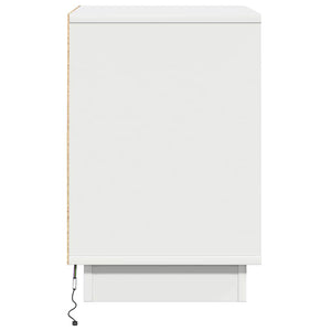 Κομοδίνο 2 pcs Λευκό 39 x 34,5 x 50 εκ. Επεξεργασμένο ξύλο - Pakobazaar