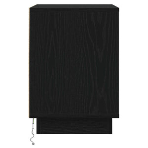 Κομοδίνο 2 pcs Μαύρη Οξυά 39 x 34,5 x 50 εκ. Επεξεργασμένο ξύλο - Pakobazaar