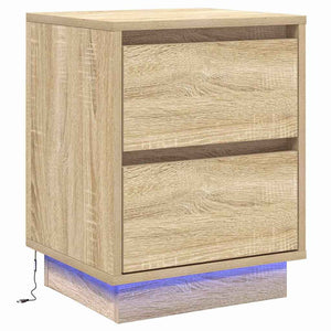 Κομοδίνο με συρτάρι 2 pcs Δρύς Sonoma 39 x 34,5 x 50 εκ. - Pakobazaar
