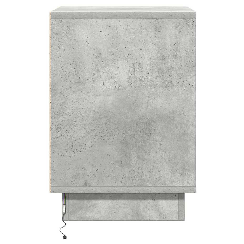 Κομοδίνο Σκυρόδεμα Γκρι 39 x 34,5 x 50 εκ. Επεξεργασμένο ξύλο - Pakobazaar
