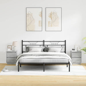 Κομοδίνο με συρτάρι 2 pcs Σκυρόδεμα Γκρι 39 x 34,5 x 50 εκ. - Pakobazaar