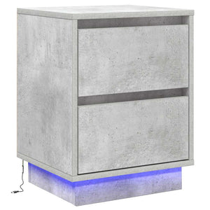 Κομοδίνο με συρτάρι 2 pcs Σκυρόδεμα Γκρι 39 x 34,5 x 50 εκ. - Pakobazaar