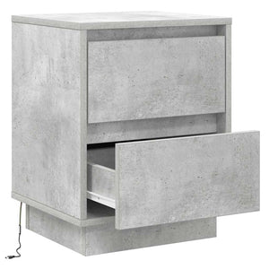 Κομοδίνο με συρτάρι 2 pcs Σκυρόδεμα Γκρι 39 x 34,5 x 50 εκ. - Pakobazaar